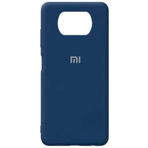 Чехол Silicone Case Full Protective Navy Blue для Xiaomi Poco X3 NFC