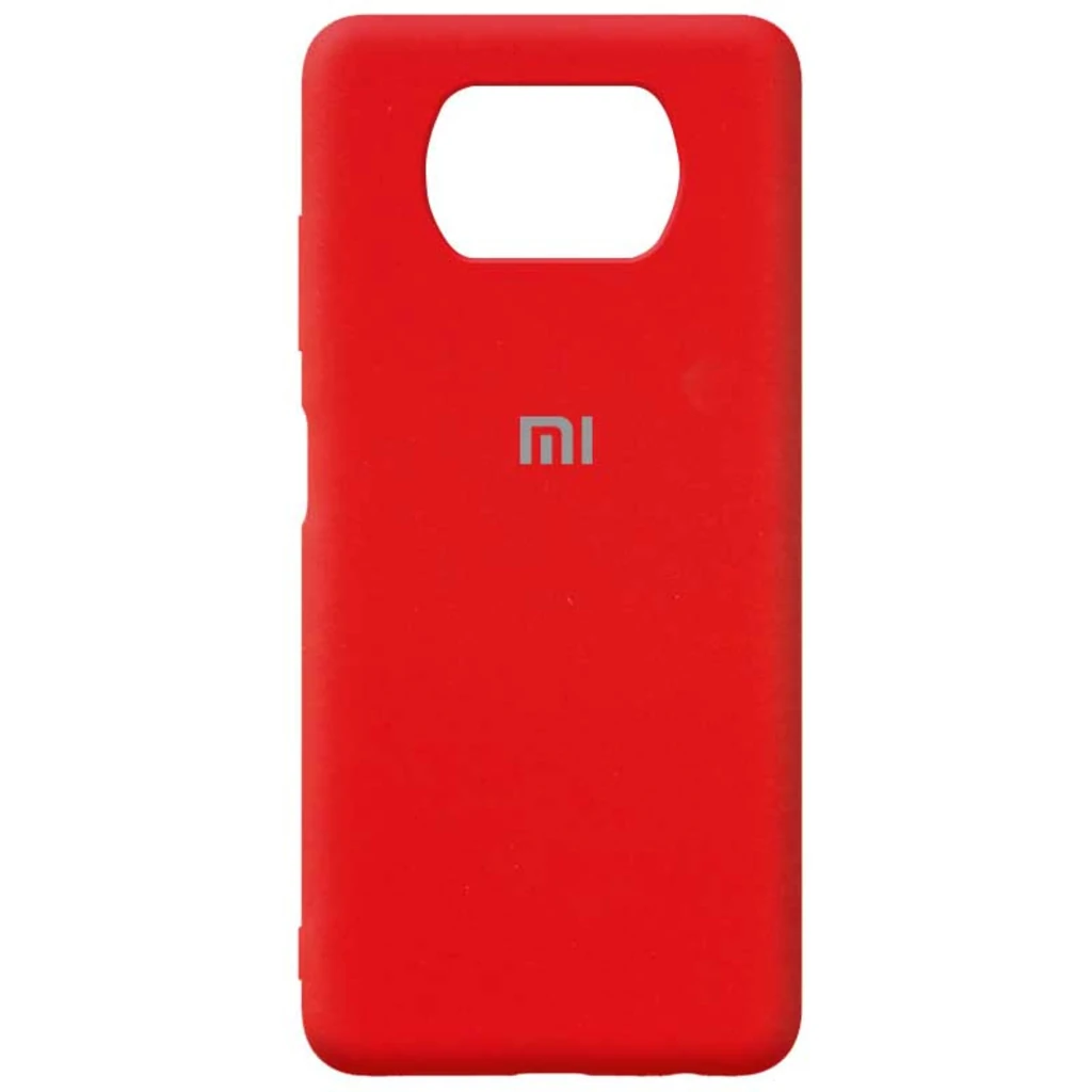 Чехол Silicone Case Full Protective Red для Xiaomi Poco X3 NFC