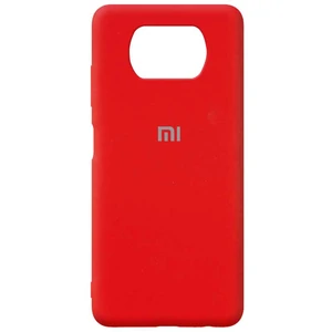 Цвет: Красный - Чехол Silicone Case Full Protective Red для Xiaomi Poco X3 NFC
