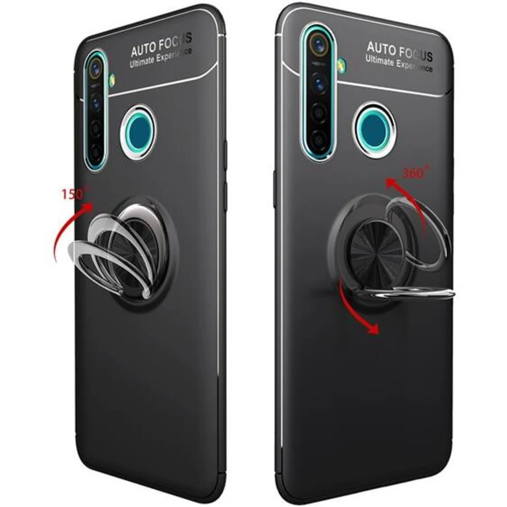 Чохол TPU Deen ColorRing Case Black Black для Realme 5, Realme 6i