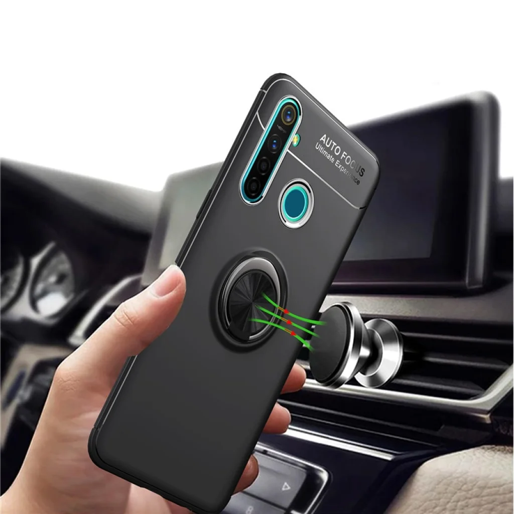 Чохол TPU Deen ColorRing Case Black Black для Realme 5, Realme 6i