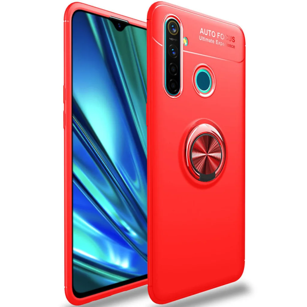 Чохол TPU Deen ColorRing Case Red Red для Realme 5, Realme 6i
