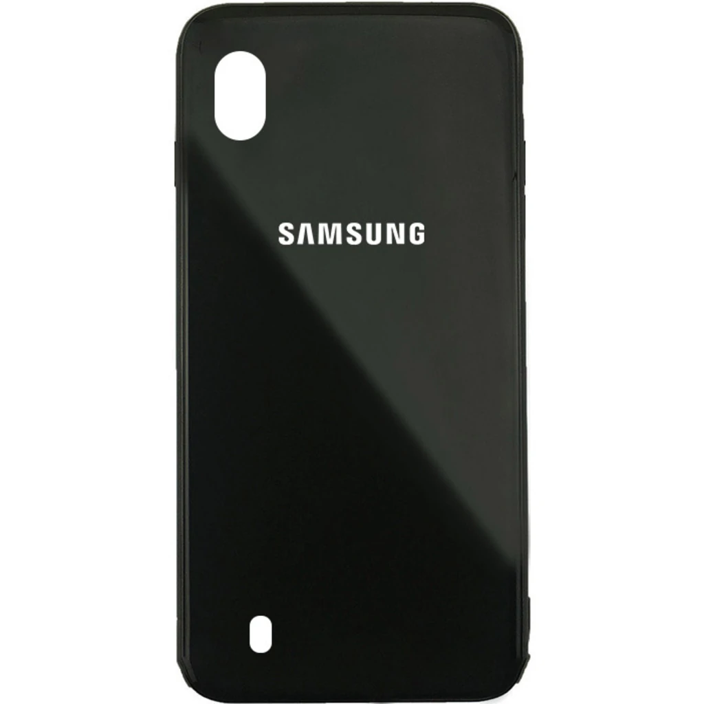 Чохол Samsung Galaxy A10 2019 SM-A105 Silicone Glass Case Black