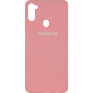 Цвет: Розовый - Чехол Silicone Case Full Protective Peach для Samsung Galaxy A11 SM-A115