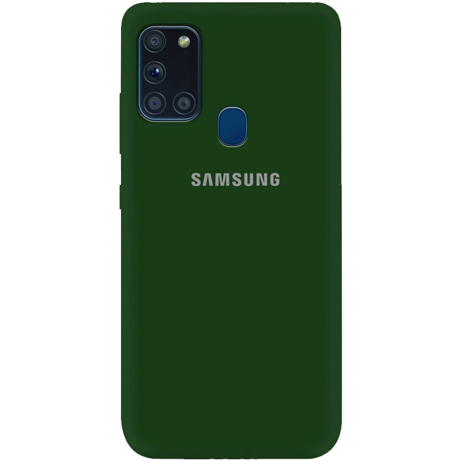 Чохол Silicone Case Full Protective Dark Green для Samsung Galaxy A21s SM-A217
