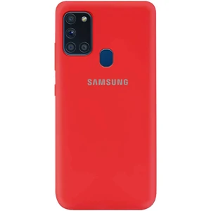 Цвет: Красный - Чехол Silicone Case Full Protective Red для Samsung Galaxy A21s SM-A217