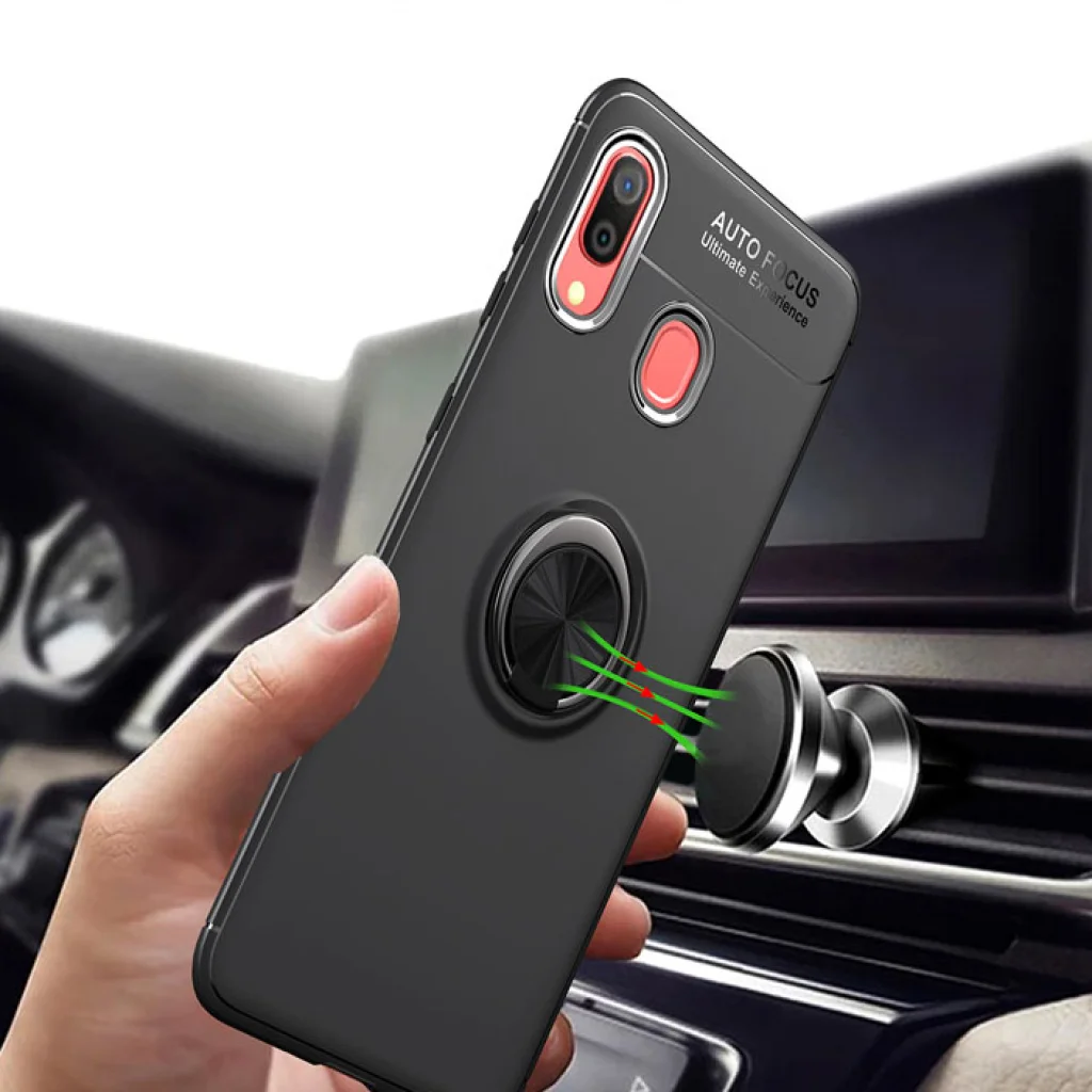 Чохол TPU Deen ColorRing Case Black Black для Samsung Galaxy A40 SM-A405