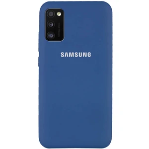 Цвет: Синий - Чехол Silicone Case Full Protective Navy Blue для Samsung Galaxy A41 SM-A415