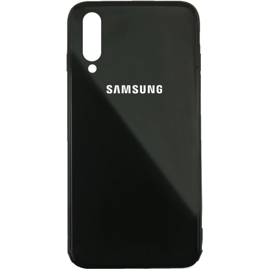 Чехол Samsung Galaxy A70 2019 SM-A705 Silicone Glass Case Black