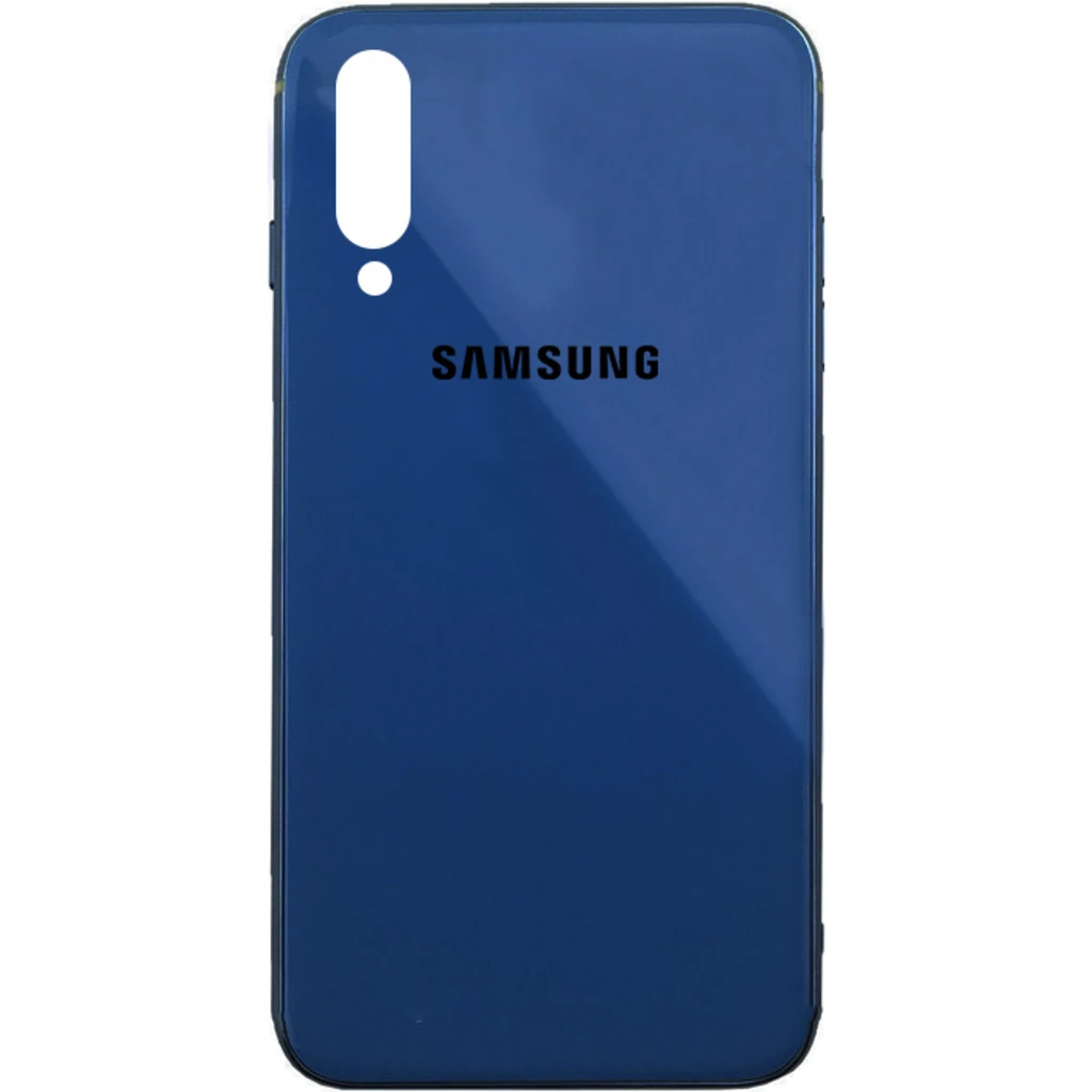 Чохол Samsung Galaxy A70 2019 SM-A705 Silicone Glass Case Dark Blue