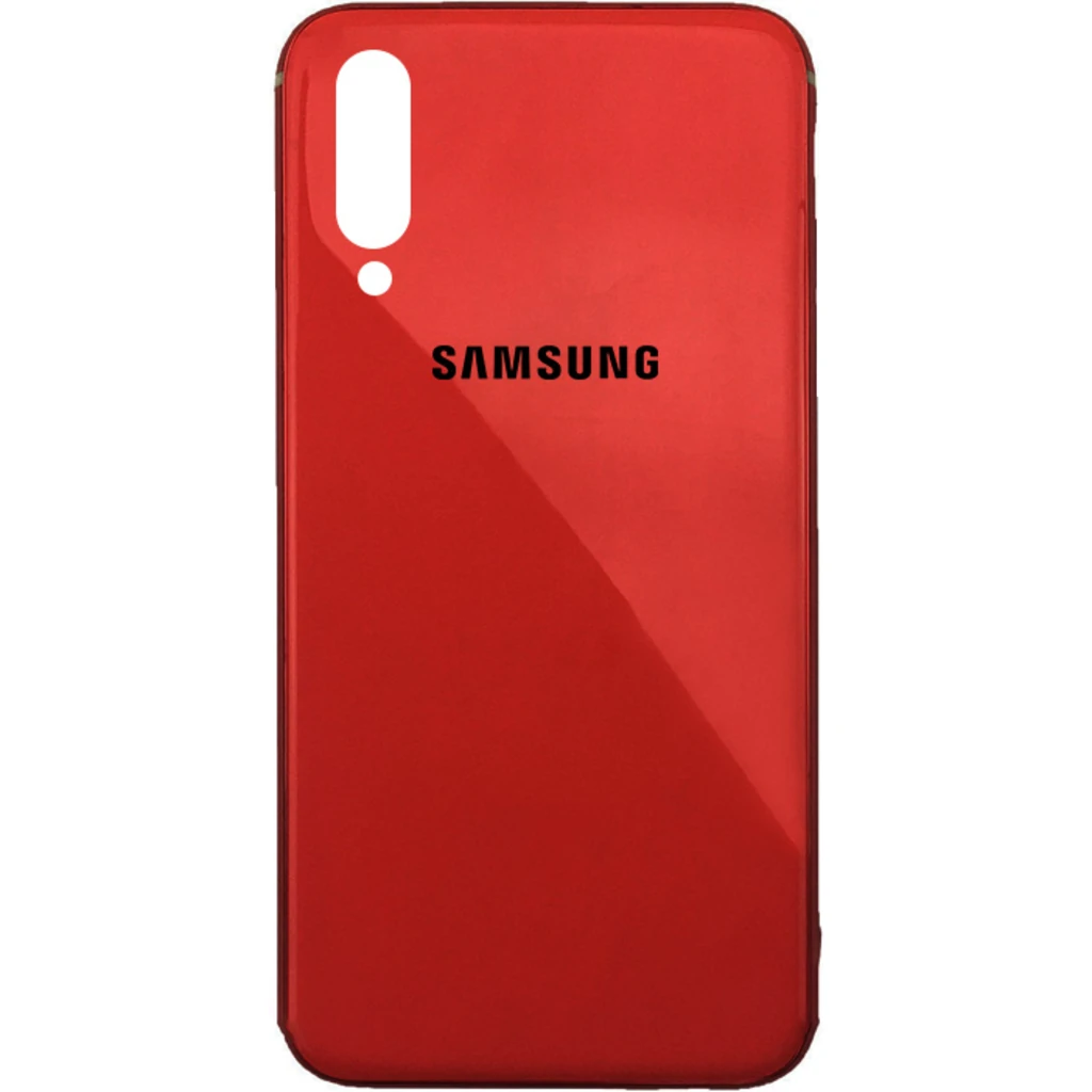 Чехол Samsung Galaxy A70 2019 SM-A705 Silicone Glass Case Red