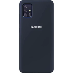 Цвет: Синий - Чехол Silicone Case Full Protective Dark Blue для Samsung Galaxy A51 SM-A515