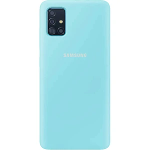 Цвет: Голубой - Чехол Silicone Case Full Protective Ice Blue для Samsung Galaxy A51 SM-A515