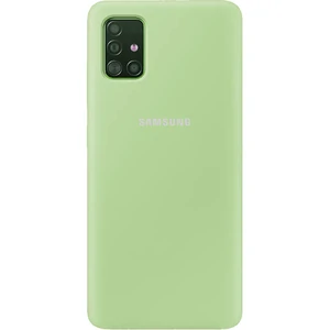 Цвет: Зеленый - Чехол Silicone Case Full Protective Mint для Samsung Galaxy A51 SM-A515