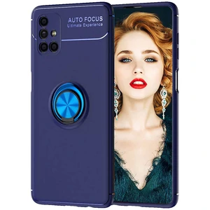 Цвет: Синий - Чехол TPU Deen ColorRing Case Blue Blue для Samsung Galaxy M51 SM-M515