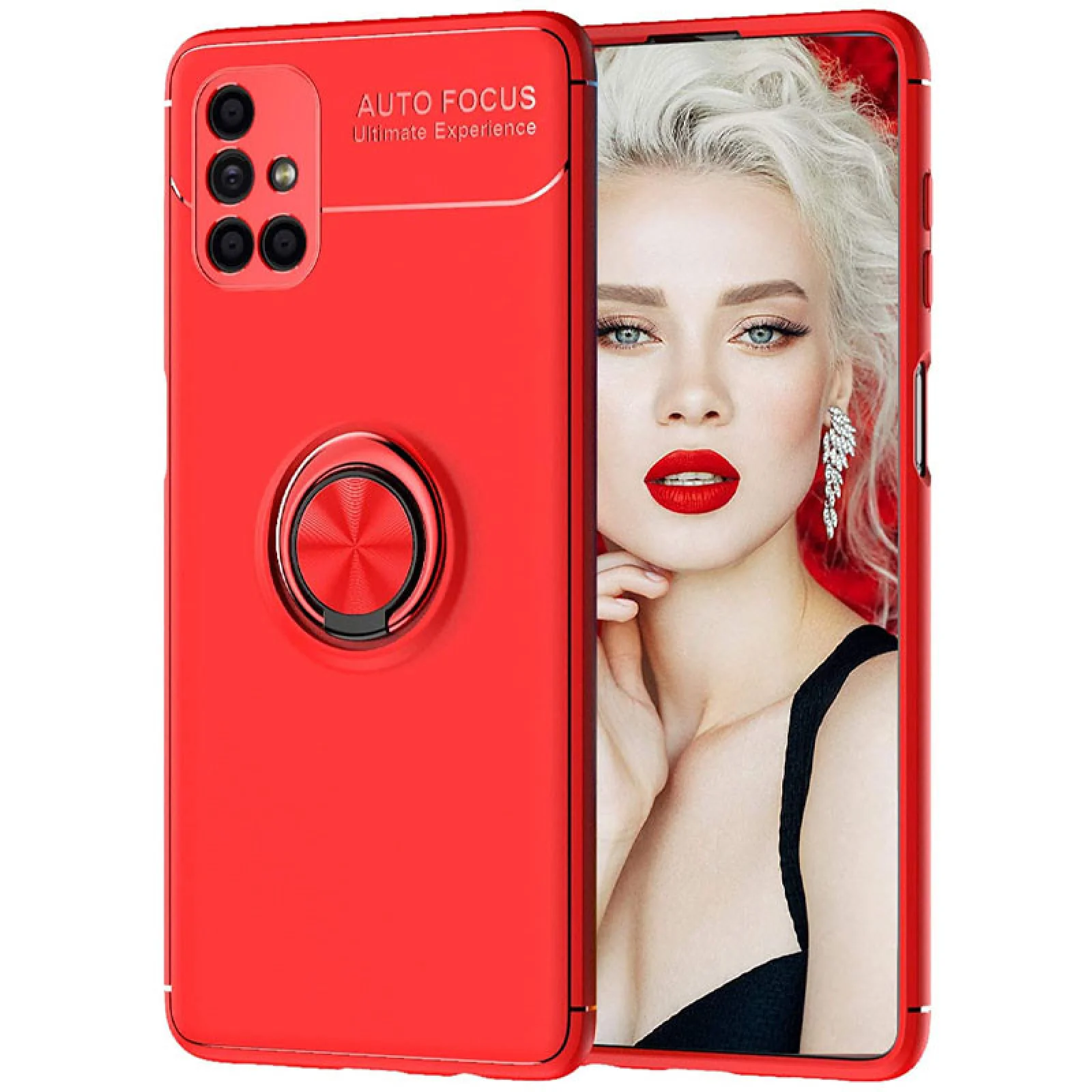Чохол TPU Deen ColorRing Case Red Red для Samsung Galaxy M51 SM-M515