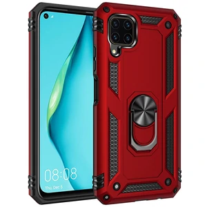 Цвет: Красный - Чехол Getman TPU Serge Ring Case Red для Huawei P40 Lite