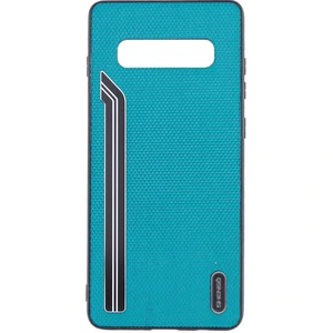 Цвет: Голубой - Чехол Shengo Textile Series Light Blue для Samsung Galaxy S10 Plus SM-G975