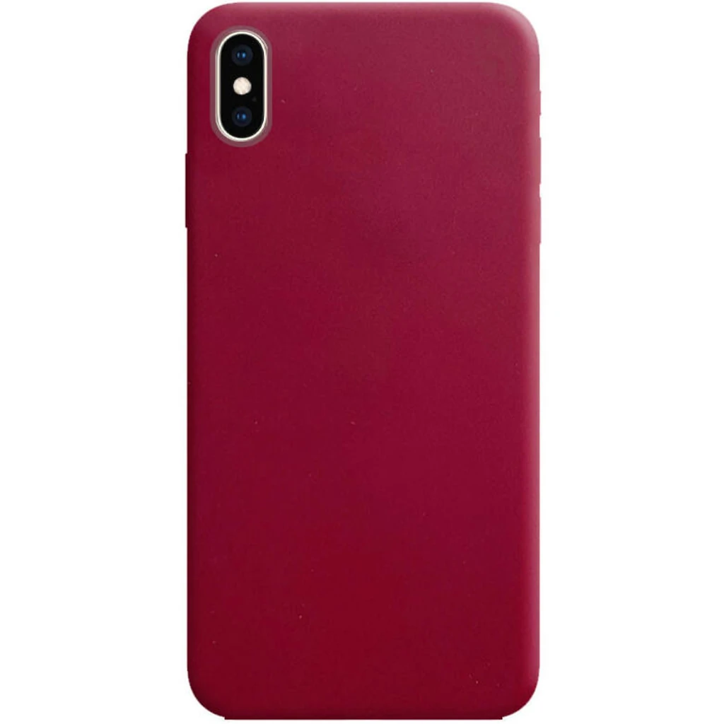 Чехол Apple iPhone XS Max Silicone Case Candy Bordo