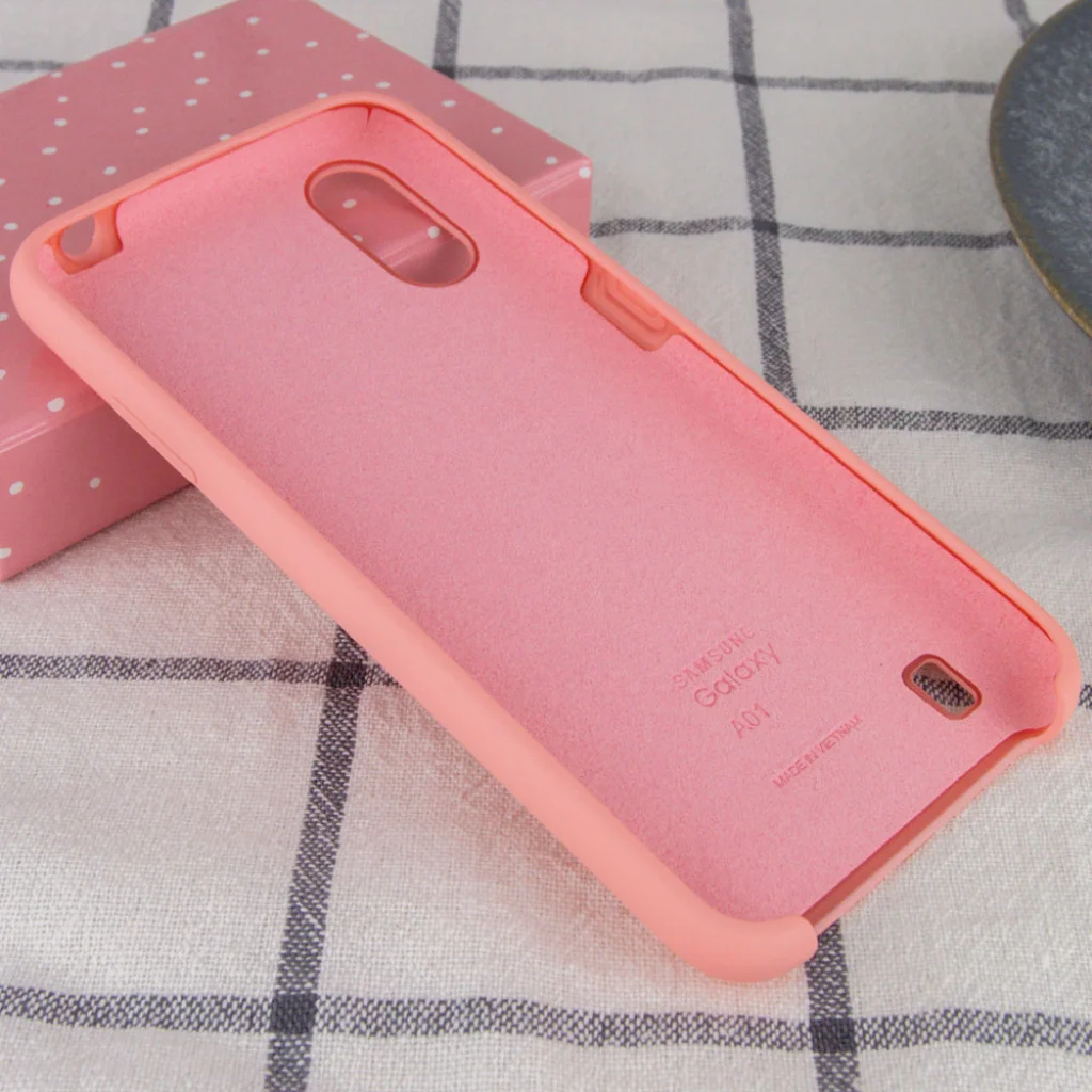 Чехол Samsung Galaxy A01 2020 SM-A015 Silicone Original Soft Case Pink