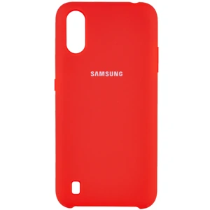 Цвет: Красный - Чехол Samsung Galaxy A01 2020 SM-A015 Silicone Original Soft Case Red