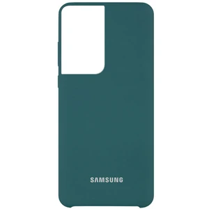 Колір: Зелений - Чохол Silicone Cover (AA) Pine Green для Samsung Galaxy S21 Ultra SM-G998