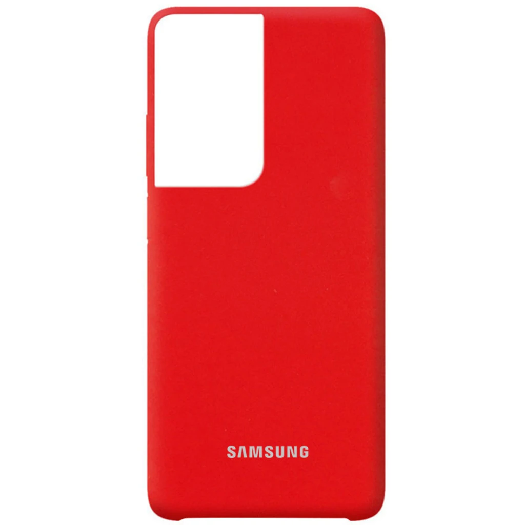 Чехол Silicone Cover (AA) Red для Samsung Galaxy S21 Ultra SM-G998