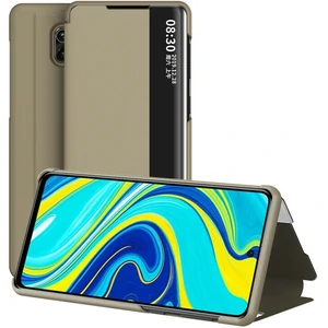 Цвет: Золотой - Чехол Smart View Cover Gold для Xiaomi Redmi Note 9s, Redmi Note 9 Pro, Redmi Note 9 Pro Max