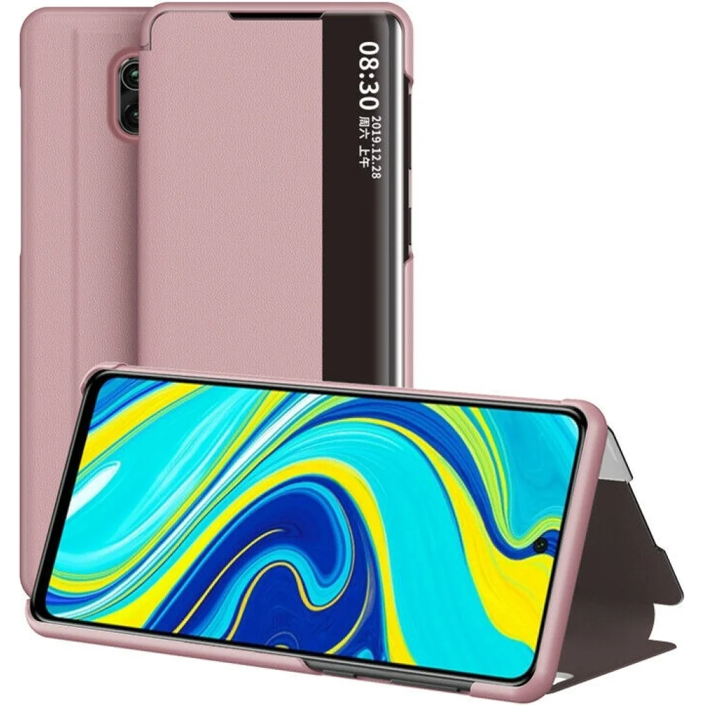 Чохол Smart View Cover Pink для Xiaomi Redmi Note 9s, Redmi Note 9 Pro, Redmi Note 9 Pro Max