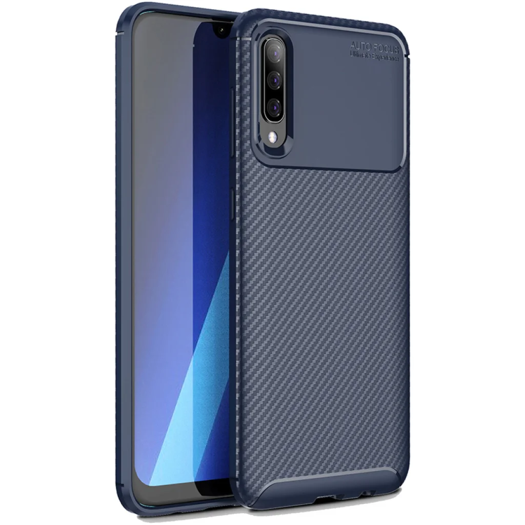 Чохол TOTO TPU Carbon Fiber 1,5mm Case Dark Blue для Samsung Galaxy A70 SM-A705