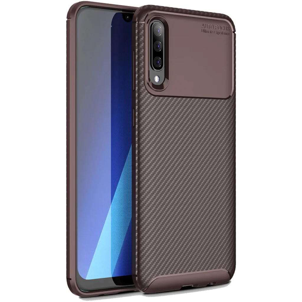 Чохол TOTO TPU Carbon Fiber 1,5mm Case Coffee для Samsung Galaxy A70 SM-A705