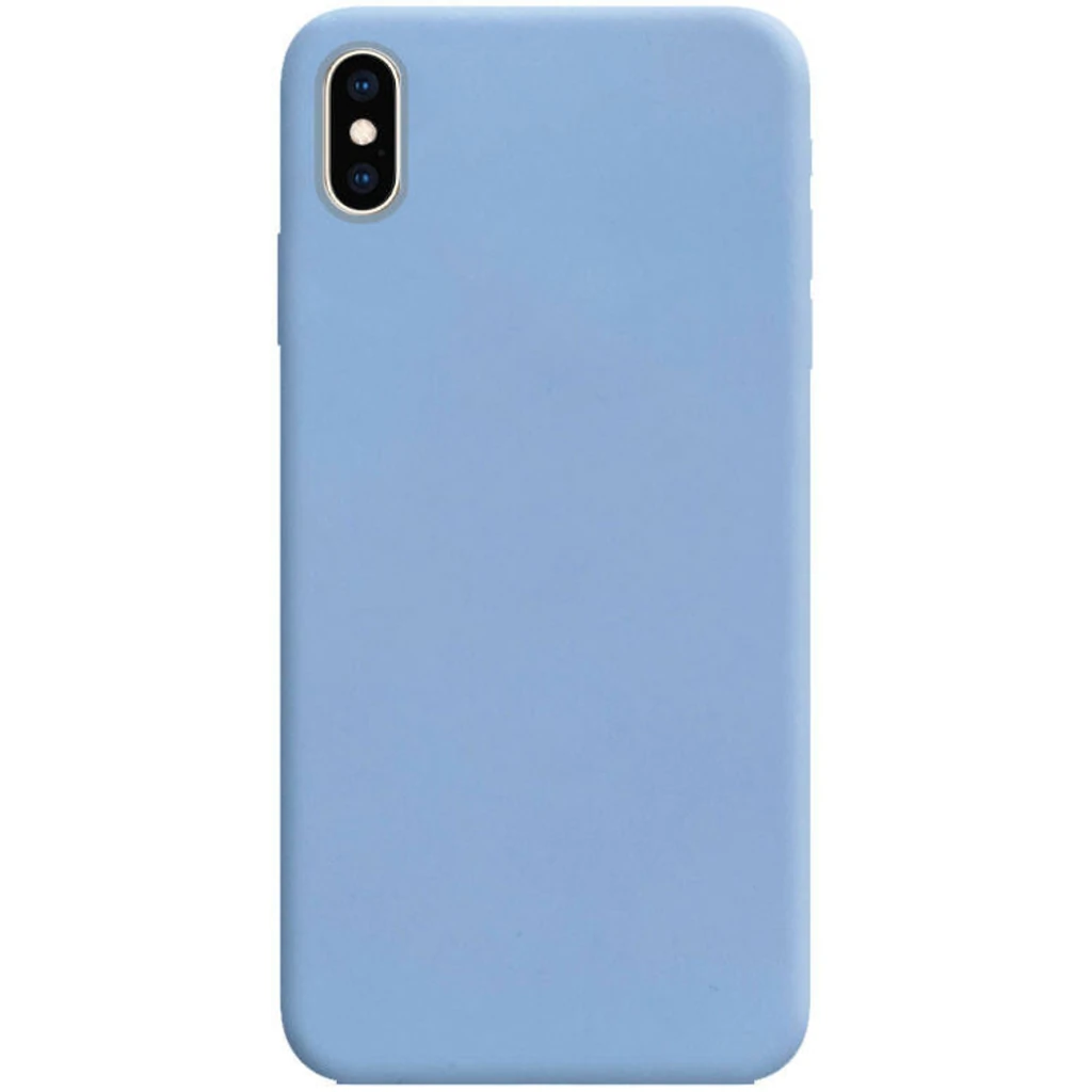 Чехол Apple iPhone XS Max Silicone Case Candy Lilac Blue