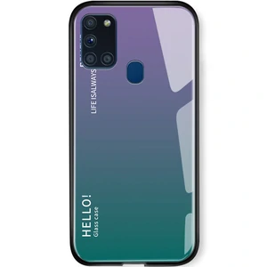 Чехол TPU Glass Gradient Hello Violet для Samsung Galaxy A21s SM-A217