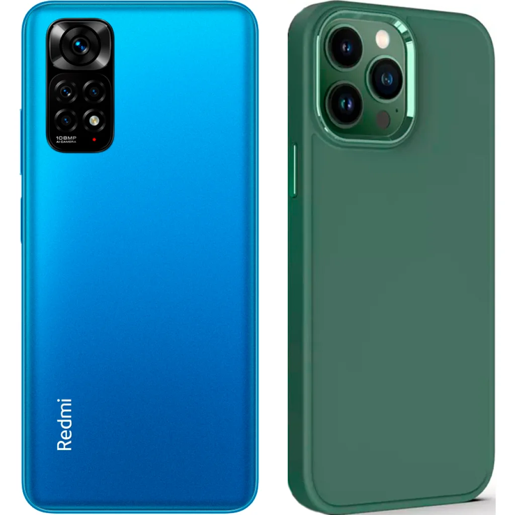 Чехол TPU Bonbon Metal Style Pine Green для Xiaomi Redmi Note 11, Xiaomi Redmi Note 11S