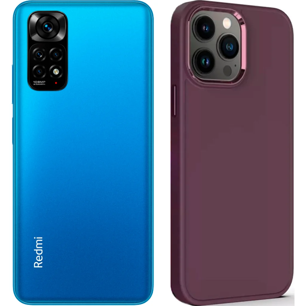 Чехол TPU Bonbon Metal Style Plum для Xiaomi Redmi Note 11, Xiaomi Redmi Note 11S
