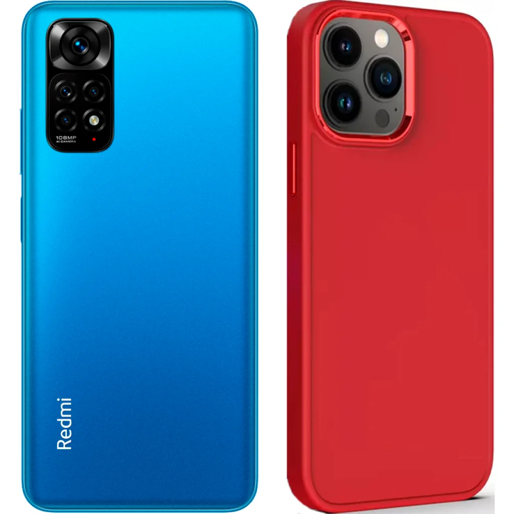 Чохол TPU Bonbon Metal Style Red для Xiaomi Redmi Note 11, Xiaomi Redmi Note 11S