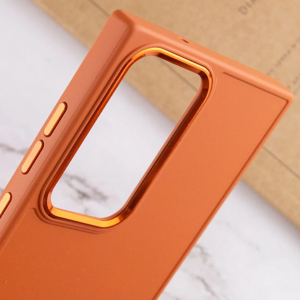 Чохол TPU Bonbon Metal Style Papaya для Samsung Galaxy S23 Ultra SM-S918