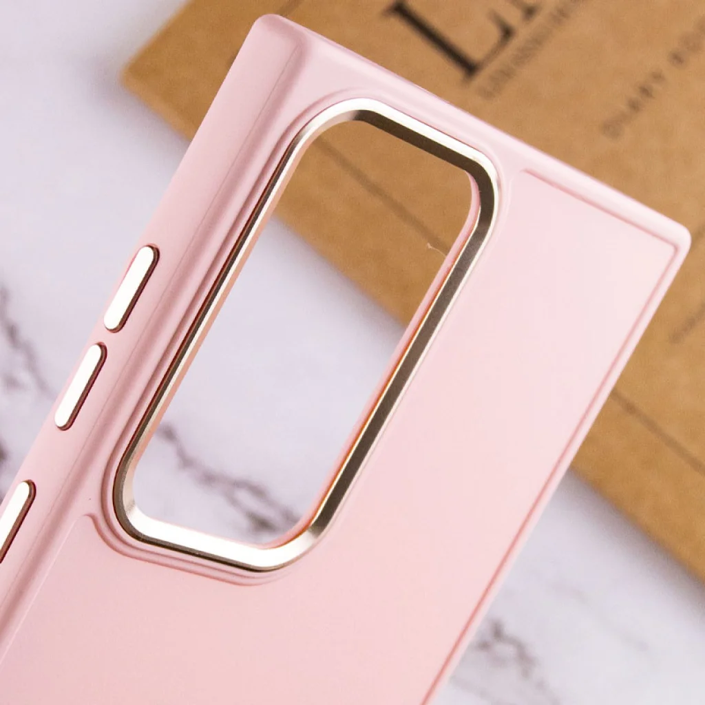 Чехол TPU Bonbon Metal Style Light Pink для Samsung Galaxy S23 Ultra SM-S918
