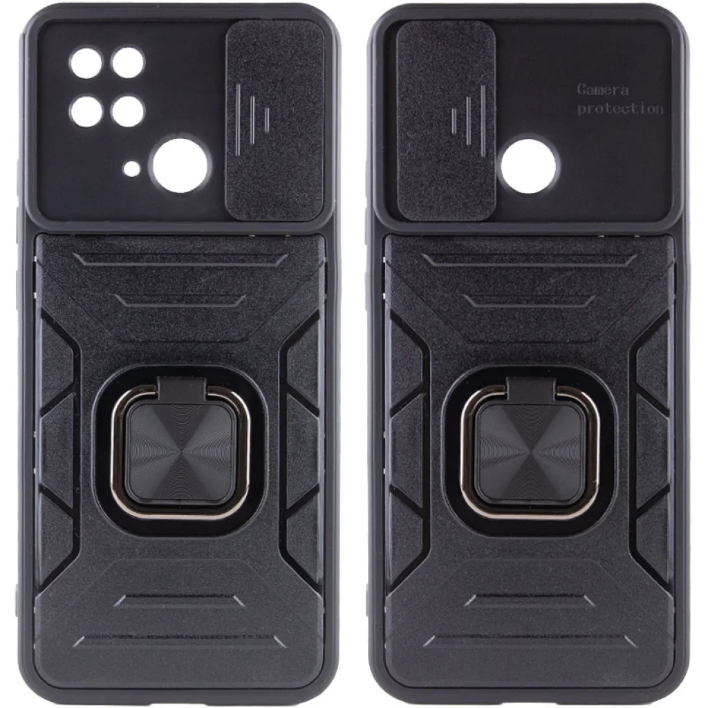 Чехол TPU+PC Camshield Flash Ring Black для Xiaomi Redmi 10C
