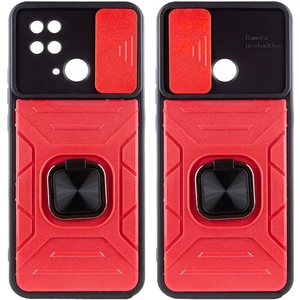 Цвет: Красный - Чехол TPU+PC Camshield Flash Ring Red для Xiaomi Redmi 10C