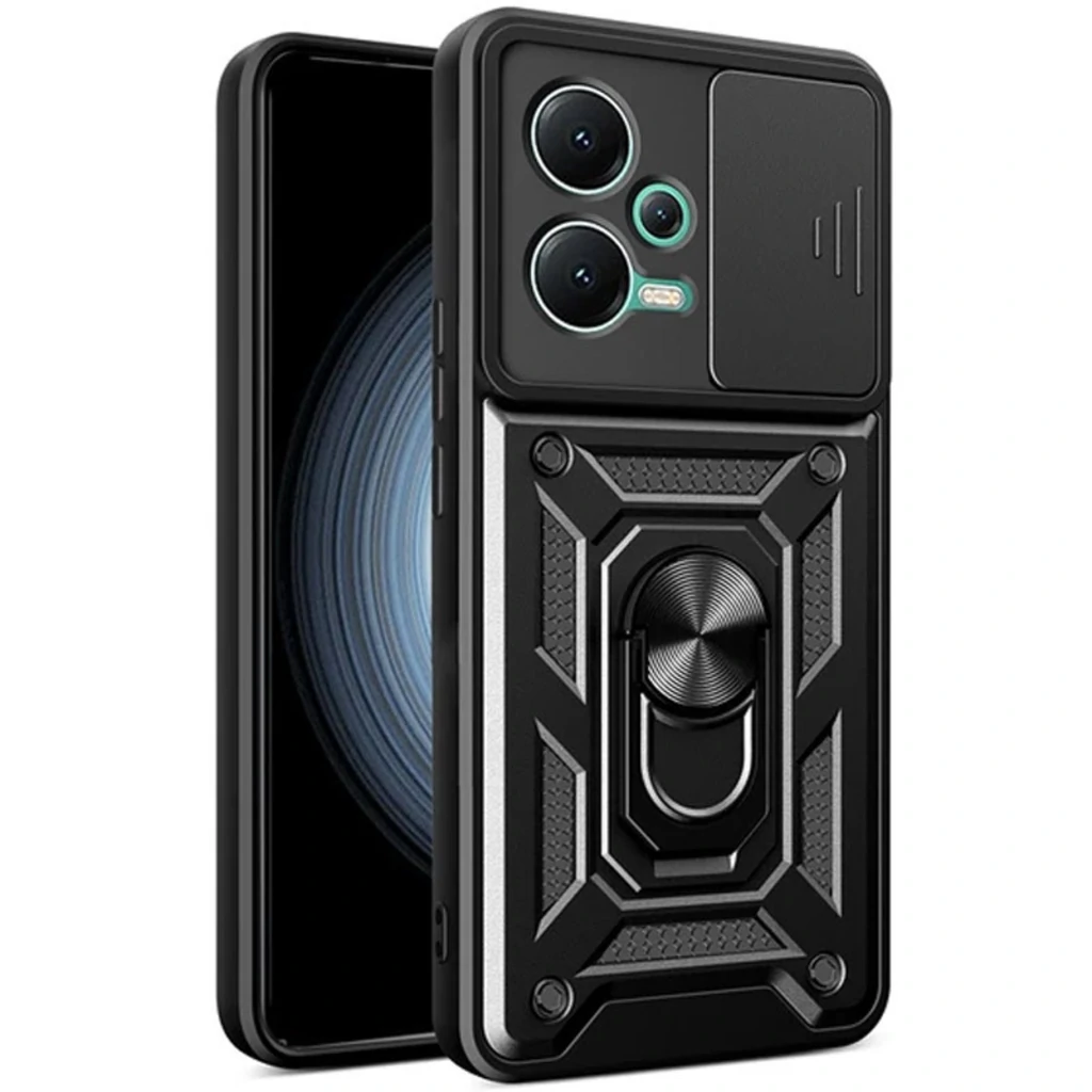 Чехол Camshield Serge Ring for Magnet Black для Poco X5 5G, Xiaomi Redmi Note 12 5G