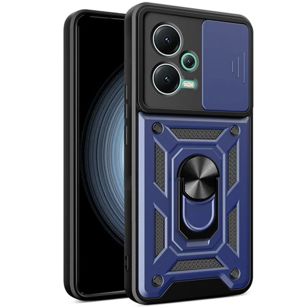 Чохол Camshield Serge Ring for Magnet Blue для Poco X5 5G, Xiaomi Redmi Note 12 5G