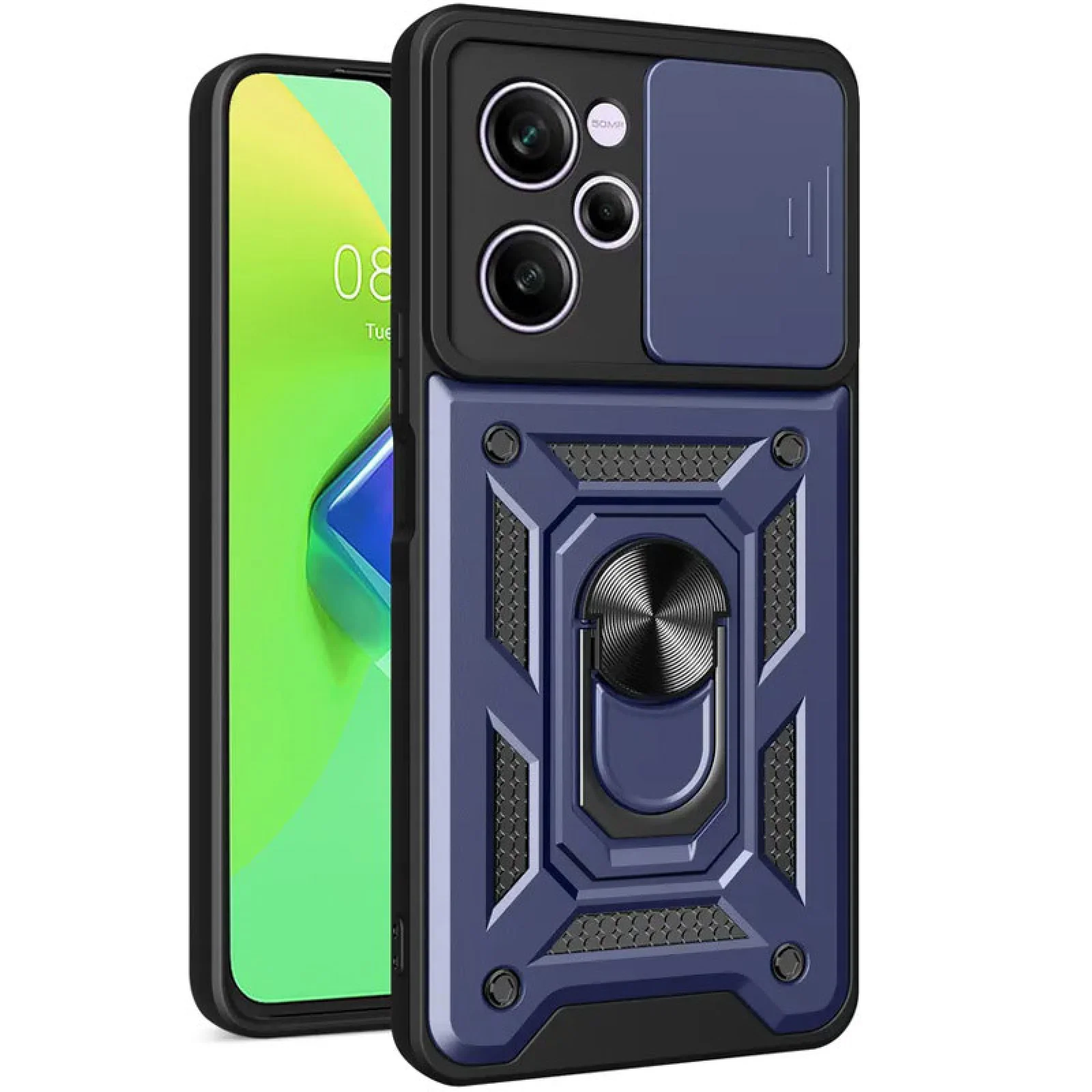 Чехол Camshield Serge Ring for Magnet Blue для Poco X5 Pro 5G, Xiaomi Redmi Note 12 Pro 5G