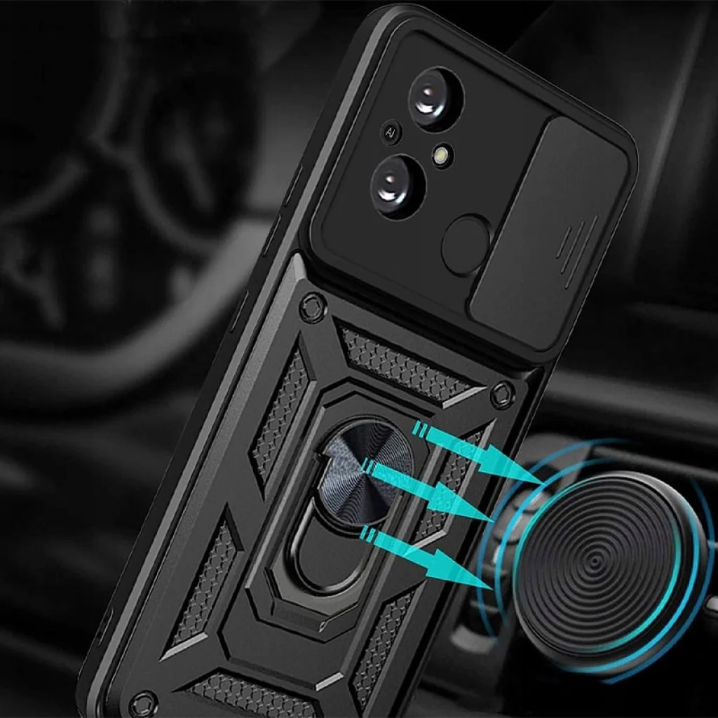 Чохол Camshield Serge Ring for Magnet Blue для Xiaomi Redmi 12C