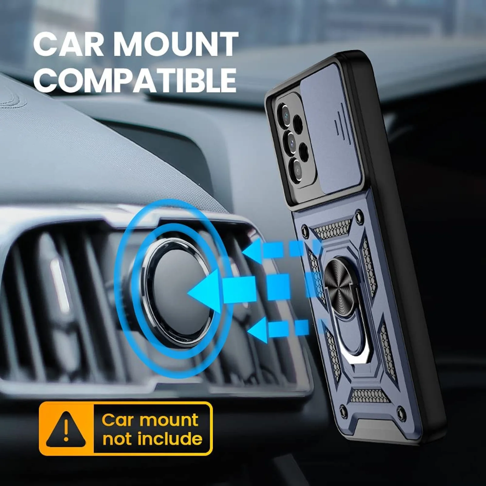 Накладка Camshield Serge Ring for Magnet Blue для Samsung Galaxy A53 5G SM-A536