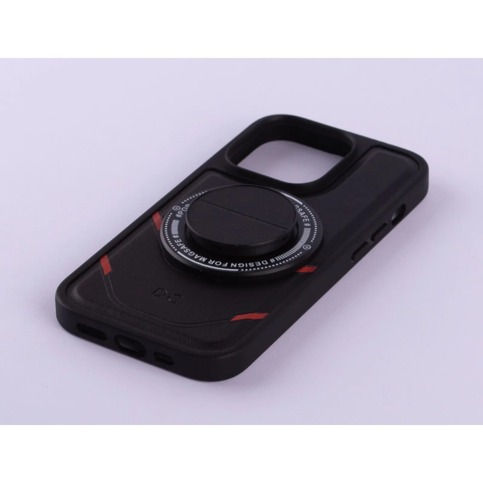 Чехол DC MagSafe Leather Edition + MagSafe PopSocket для iPhone 14 Pro Black