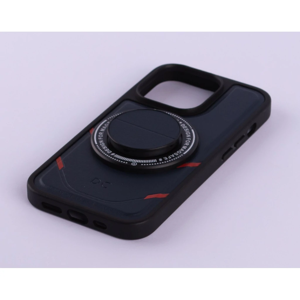 Чохол DC MagSafe Leather Edition + MagSafe PopSocket для iPhone 14 Pro Dark Blue