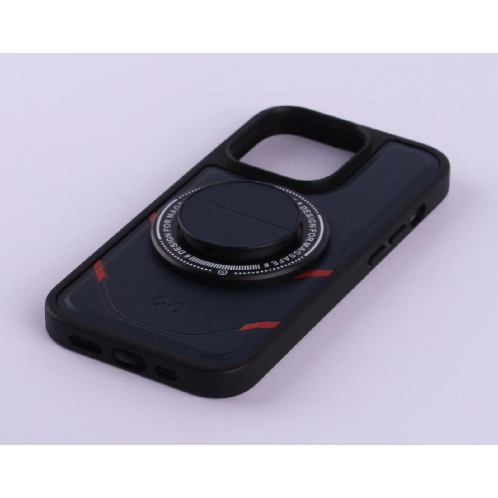 Чехол DC MagSafe Leather Edition + MagSafe PopSocket для iPhone 14 Pro Max Dark Blue