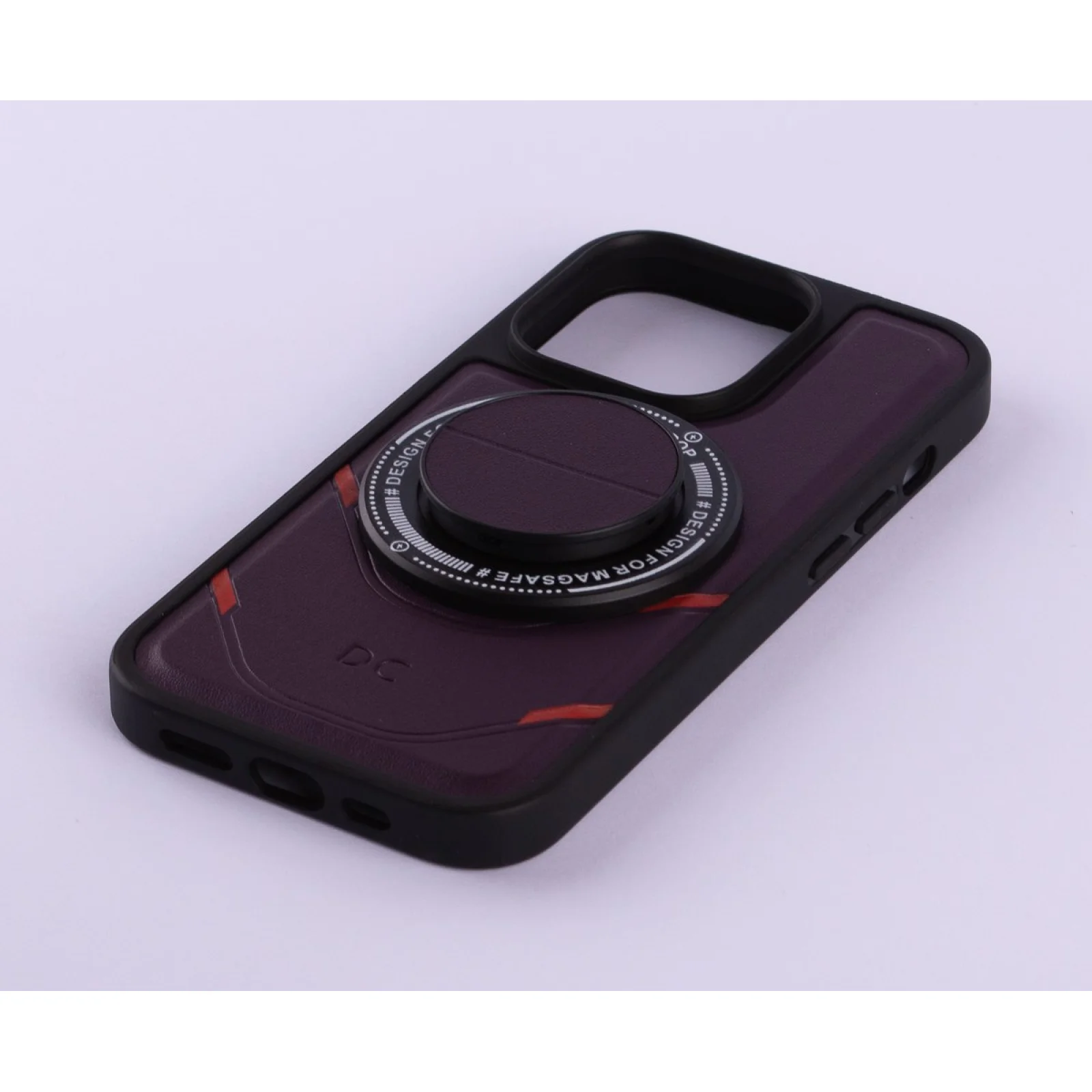 Чохол DC MagSafe Leather Edition + MagSafe PopSocket для iPhone 14 Pro Dark Purple