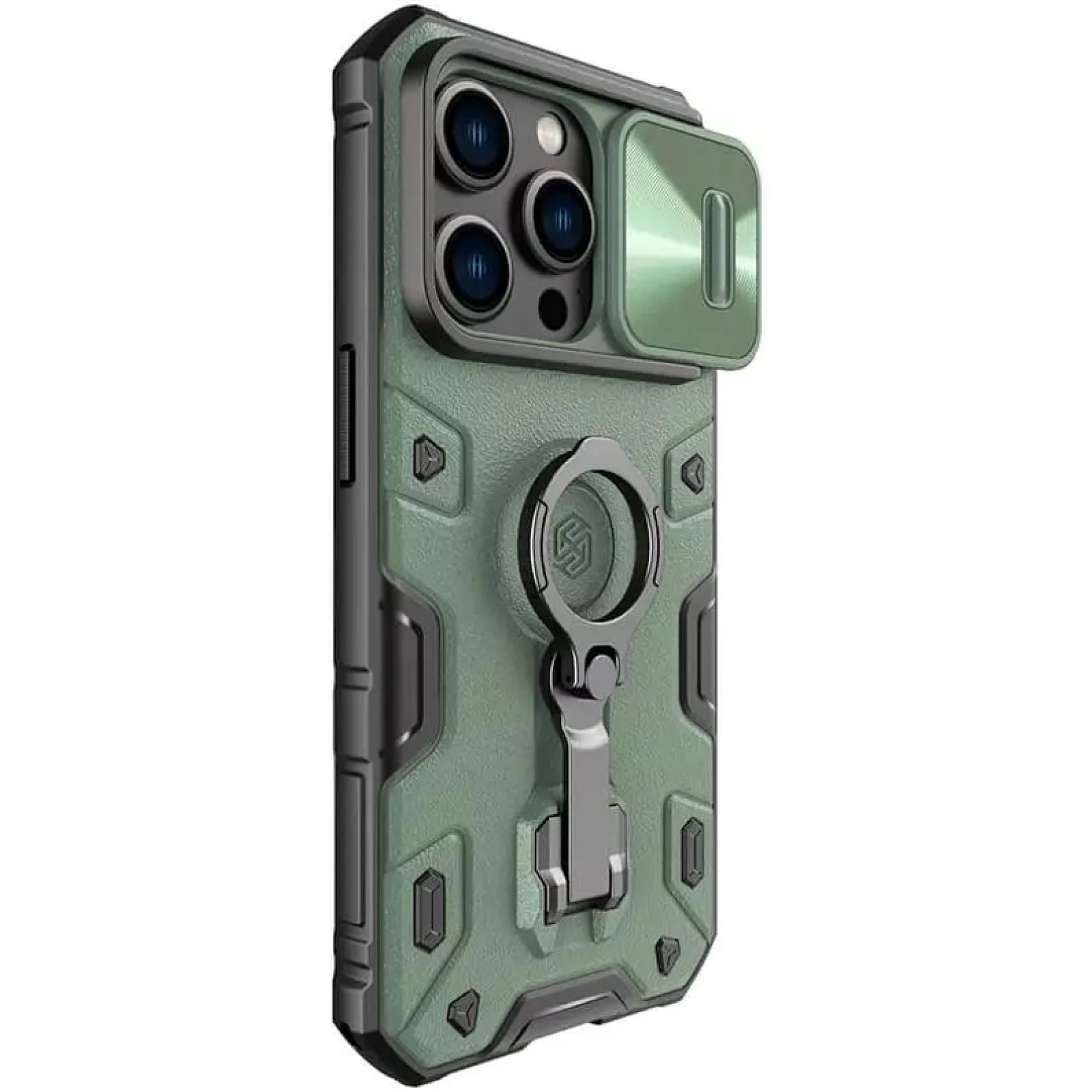 Чохол TPU+PC Nillkin Camshield Armor Pro No Logo Green для Apple iPhone 14 Pro